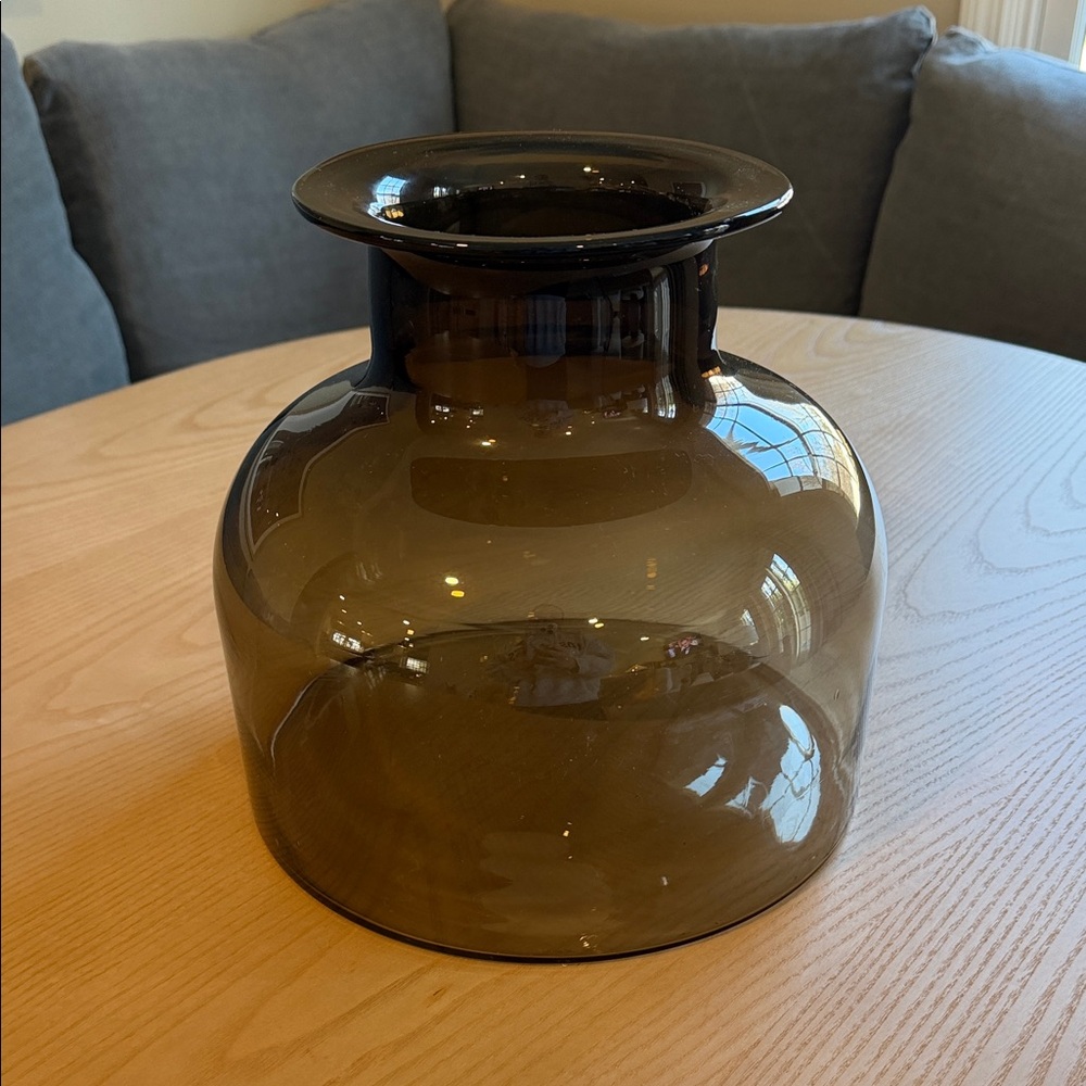 Studio McGee- Smoky Green/Brown Glass Vase